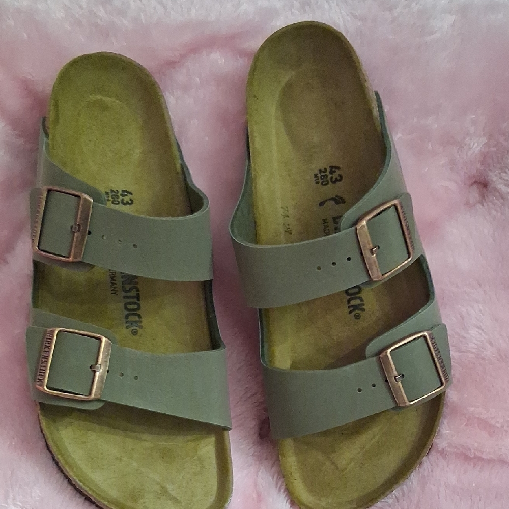 Birkenstock Mens Sandals in Olive with Buckles
